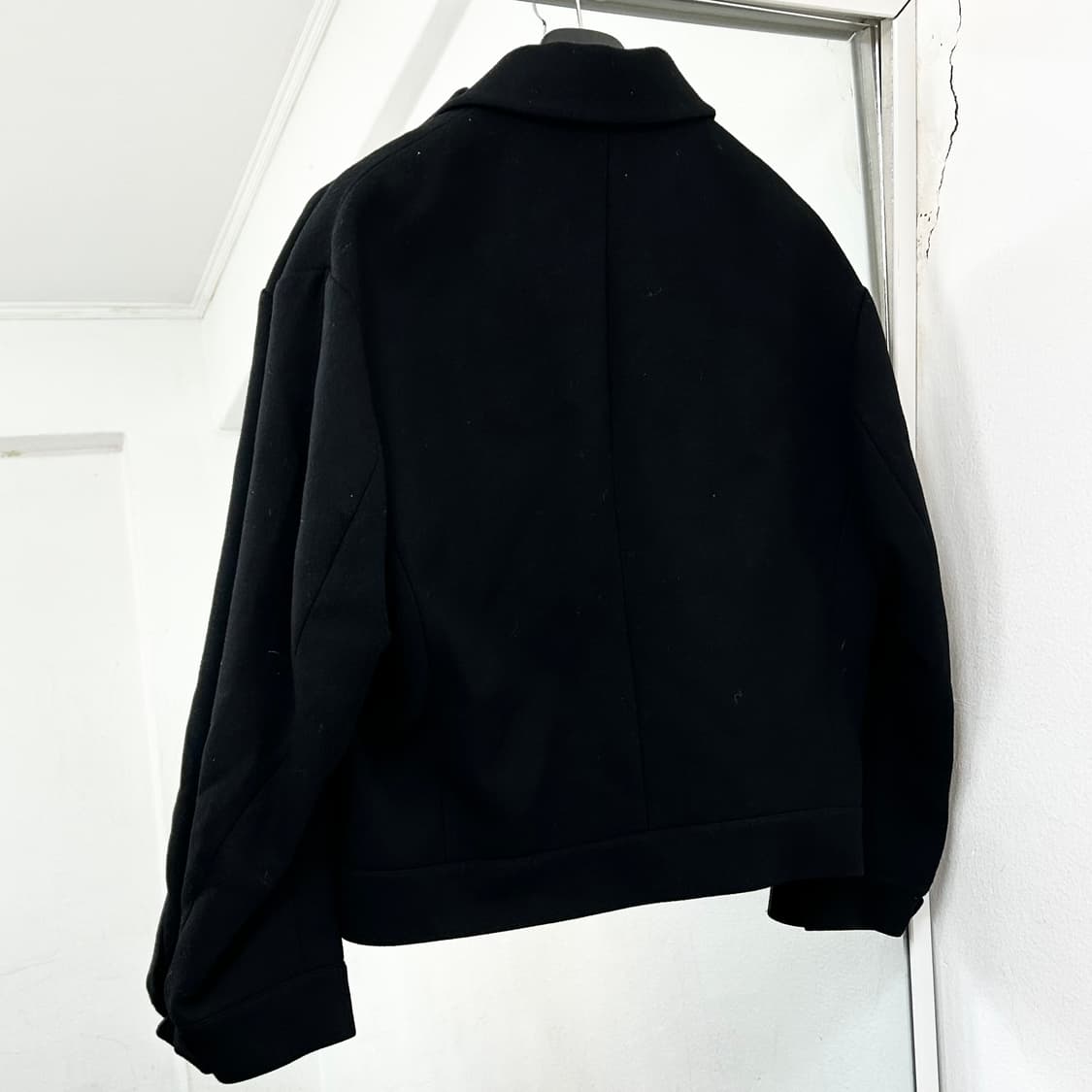 노이어 메리노울 오버핏 크롭 블루종 자켓 상품이미지6