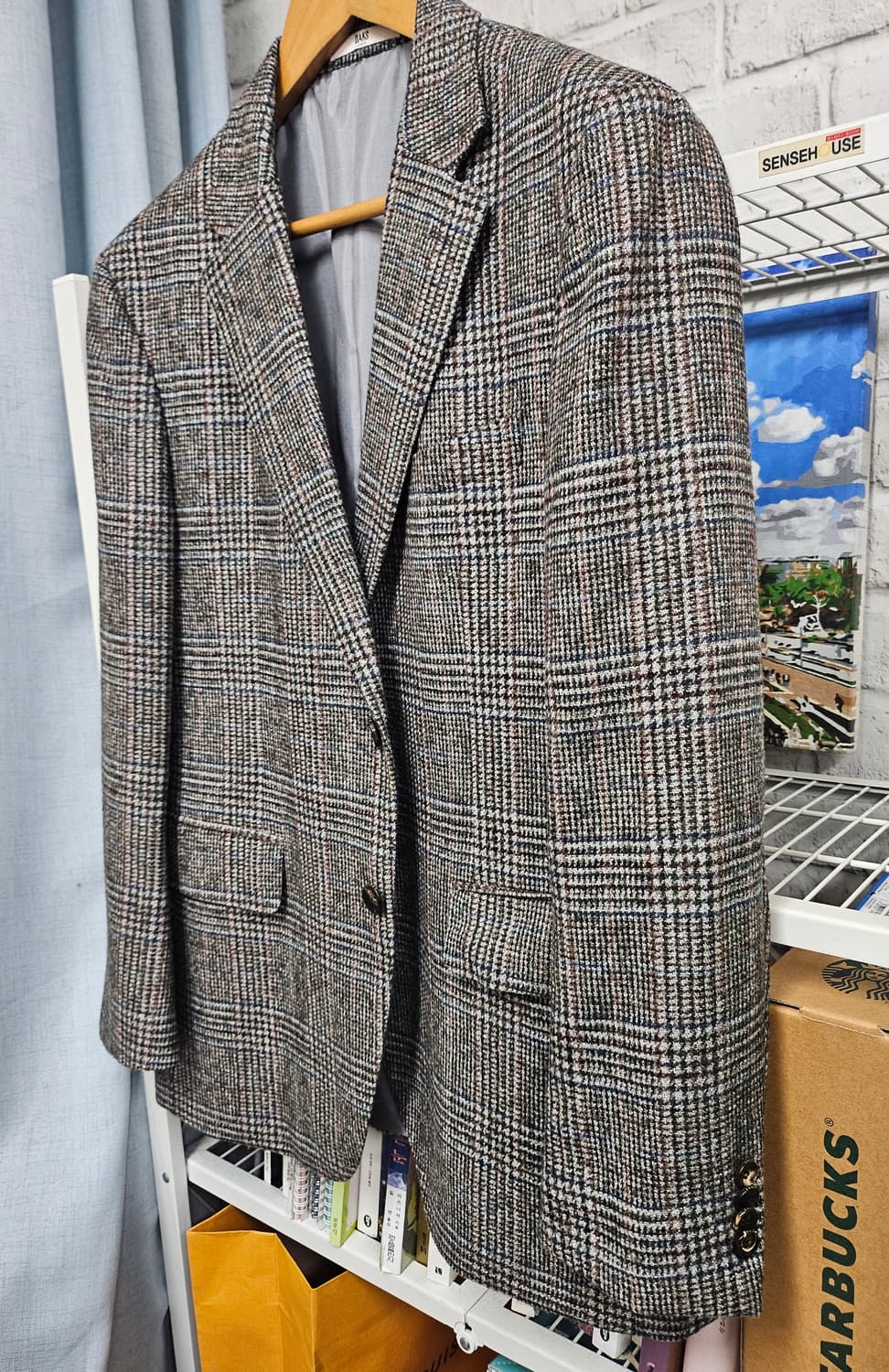 닥스 남성자켓 105 베이비 알파카 싱글 체크자켓 ML89 상품이미지2