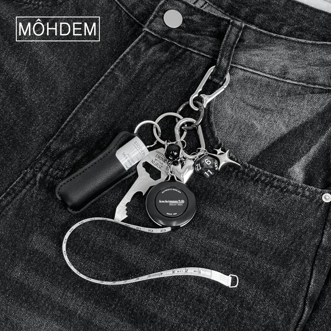 [Unisex] 립밤 3종 키링 열쇠고리 블랙 상품이미지3