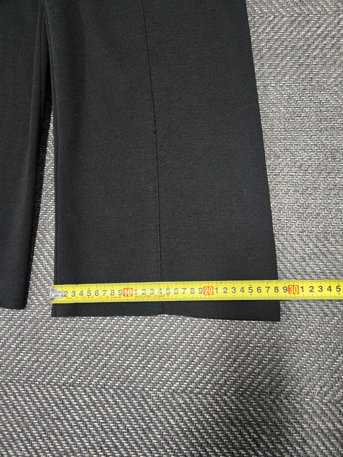 한섬 시스템 SYSTEM 니트 블랙 와이드 바지 모100% 상품이미지7