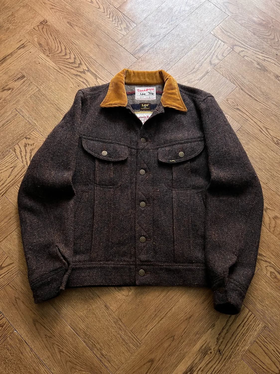 [S]Lee 해리스트위드 스톰라이더 블랭킷 울 트러커 자켓 상품이미지1