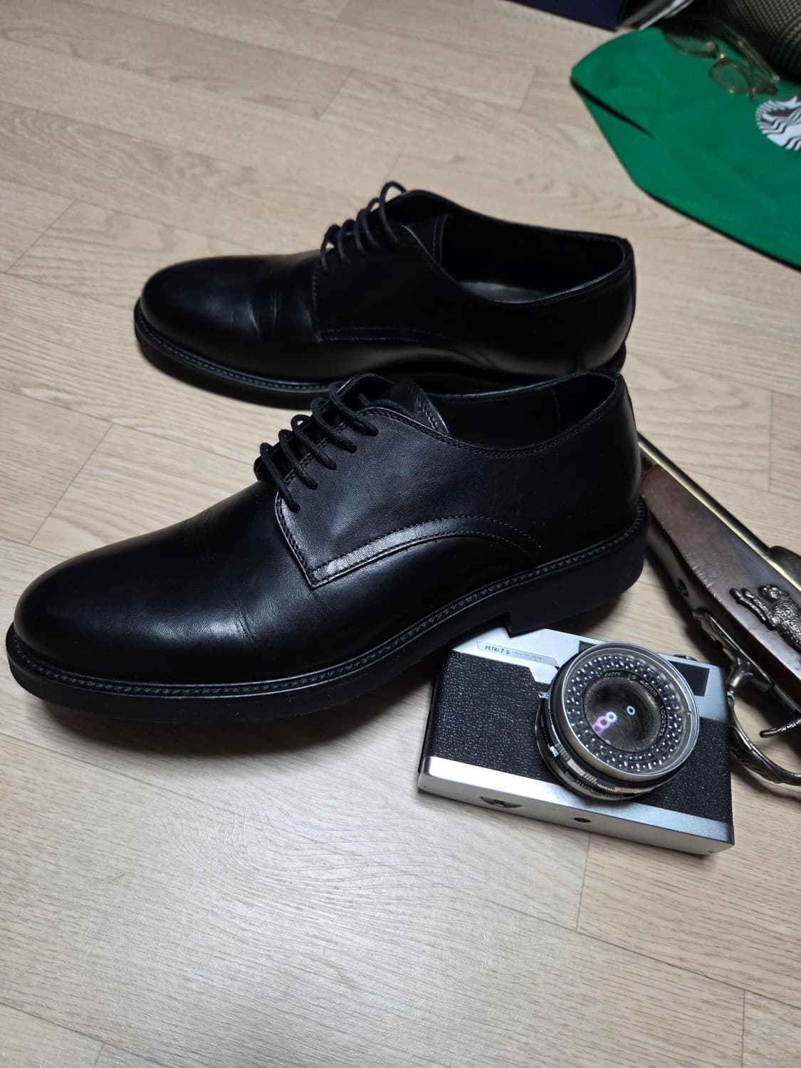 (5분 착용)(ITALY)S.T.DUPONT 클래식 더비 구두 5홀  상품이미지1