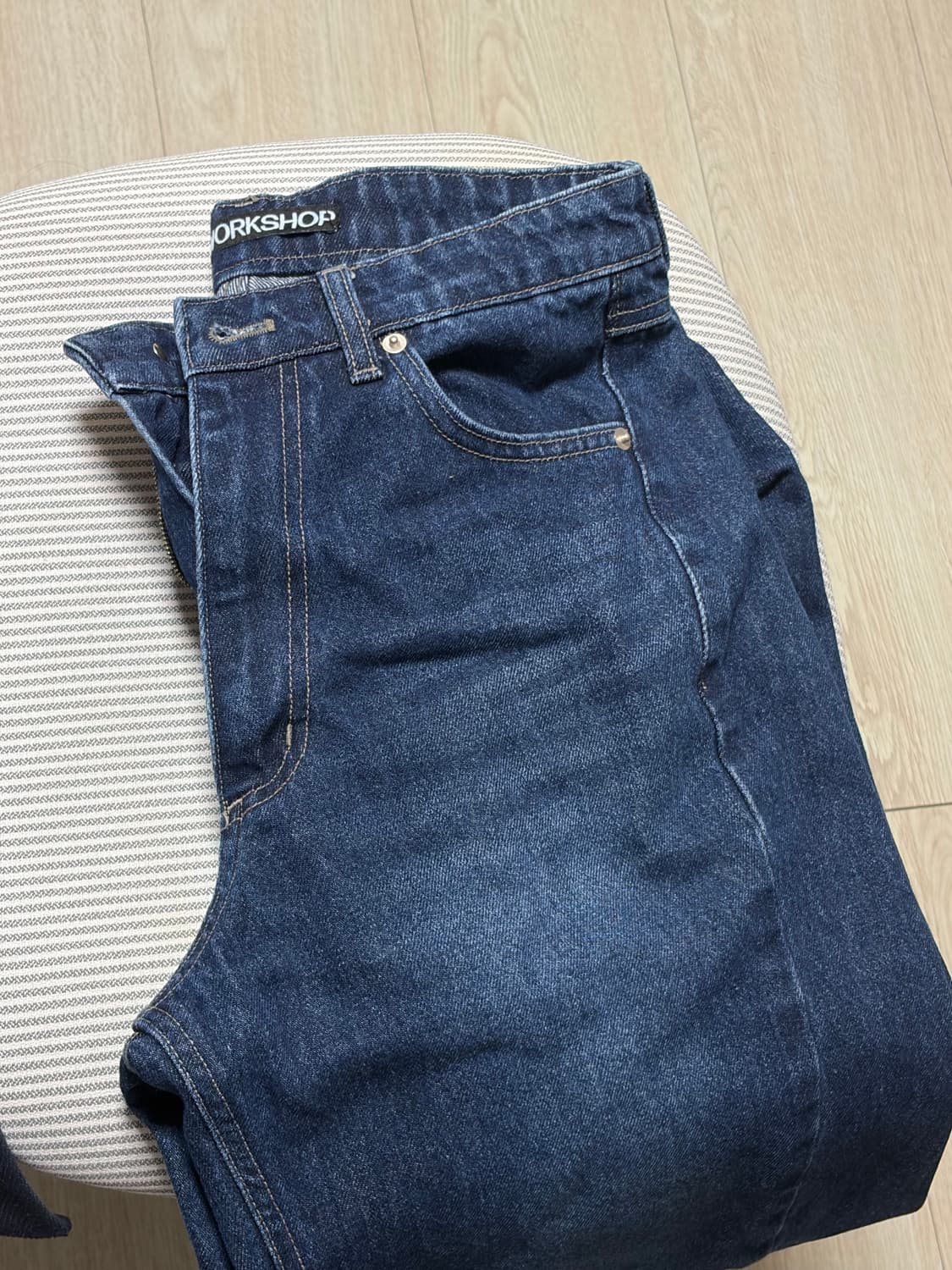 오들리워크샵 Wide Jeans, Indigo 상품이미지3