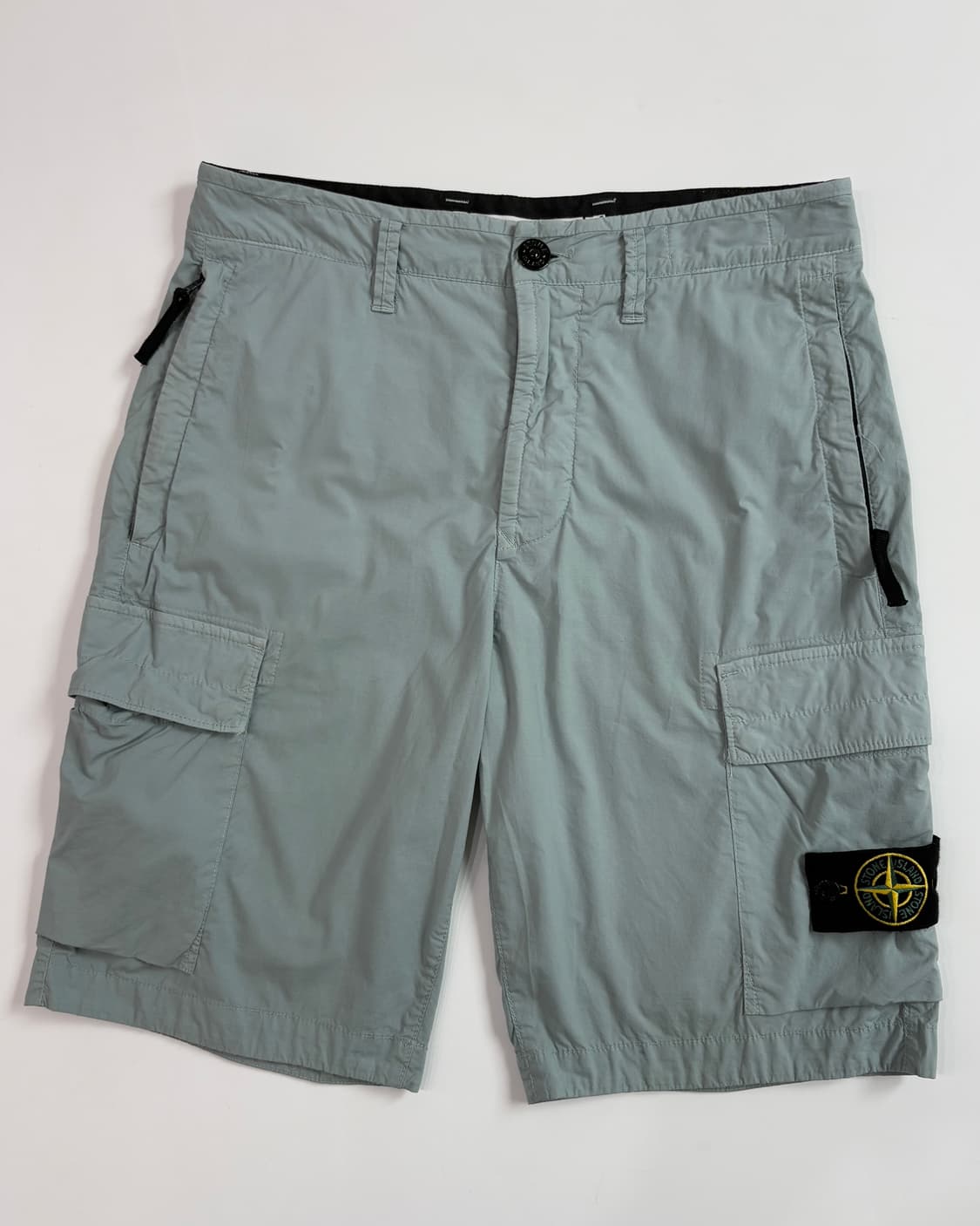 Stone-Island 스톤아일랜드 와펜 아이스블루 하프팬츠 상품이미지2