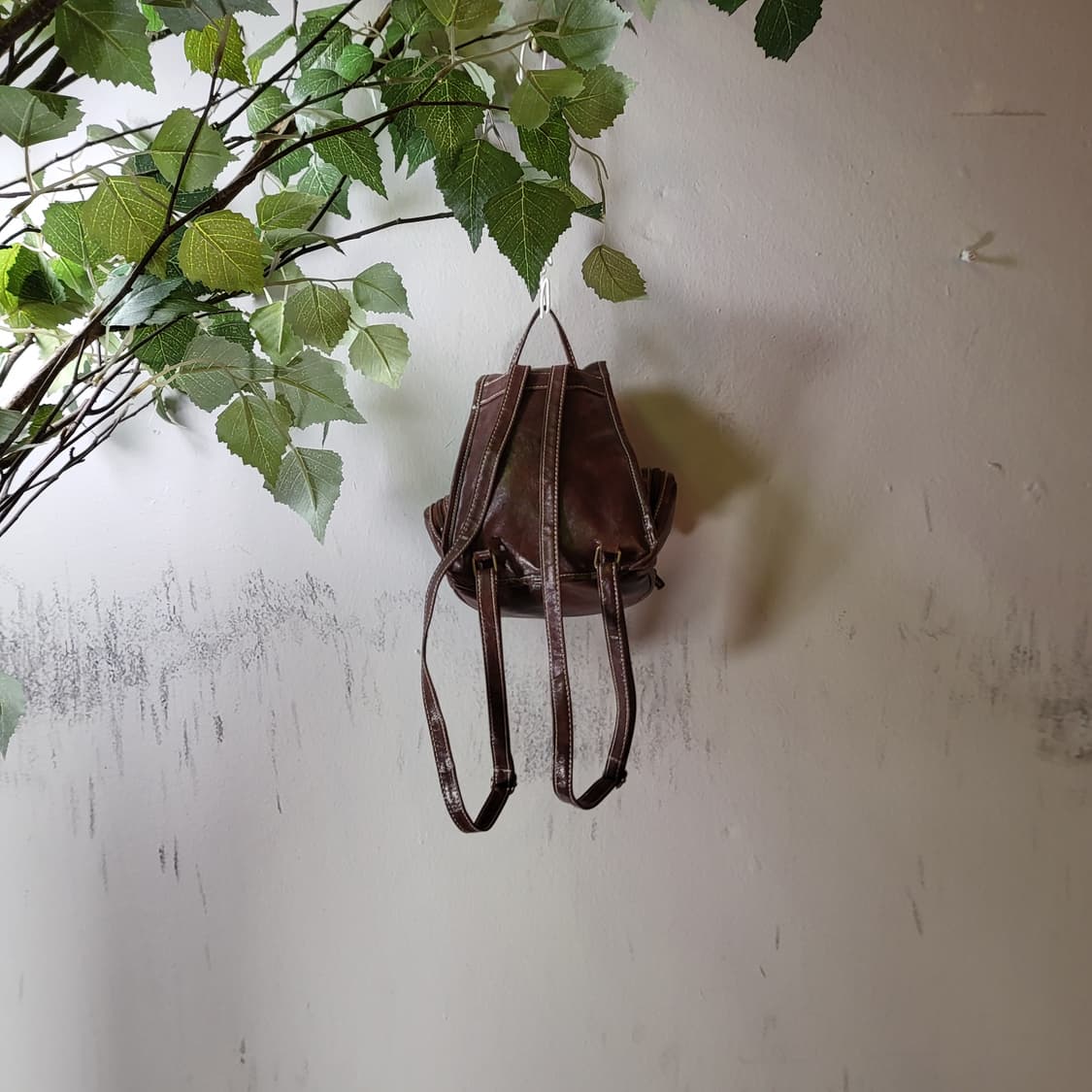 레더 미니 백팩 상품이미지5