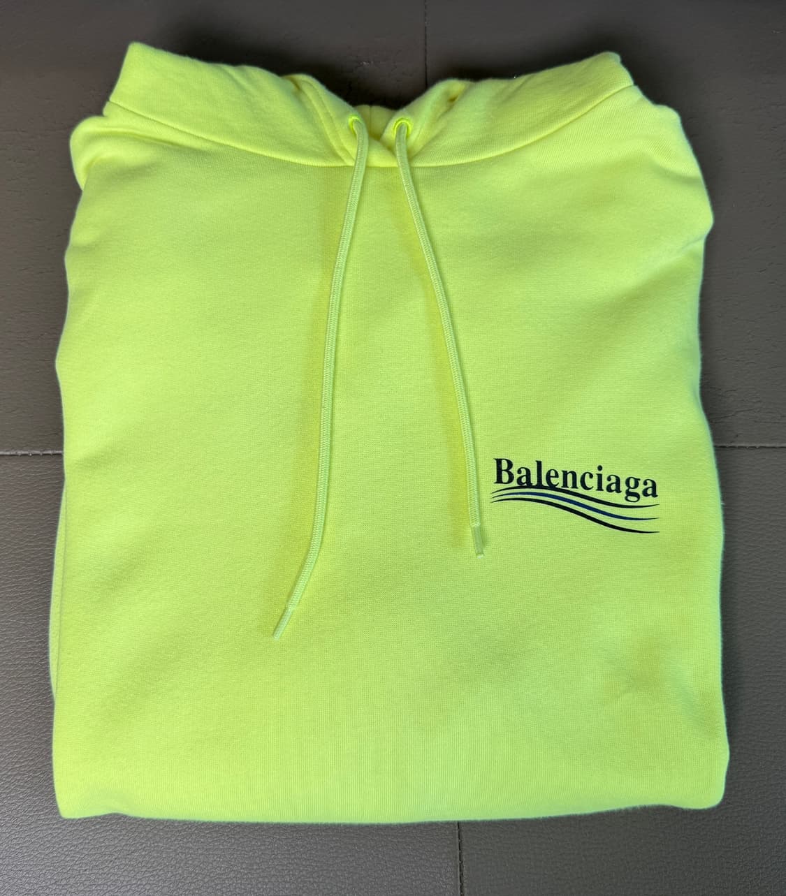 [S] 발렌시아가 웨이브로고 오버사이즈 후드티 네온 형광 상품이미지4