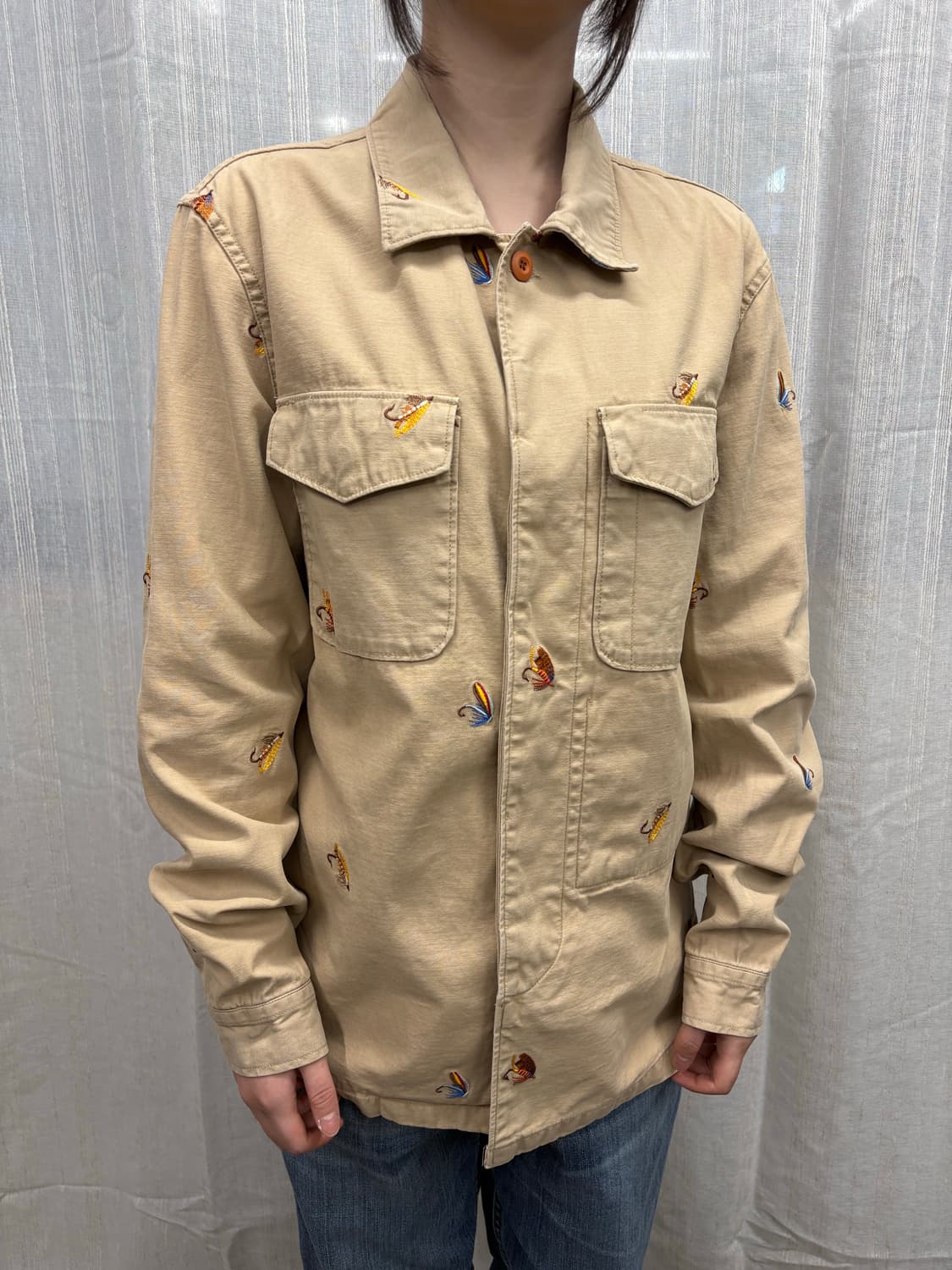 ASPESI 아스페시 자수 코튼 워크웨어 자켓 셔츠 상품이미지1