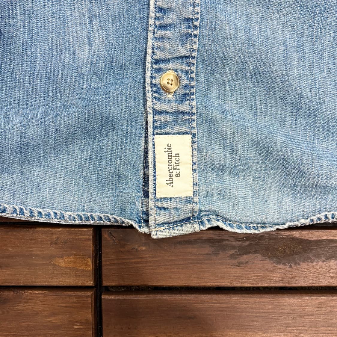 (M) 아베크롬비 연청 웨스턴 데님 셔츠 상품이미지4