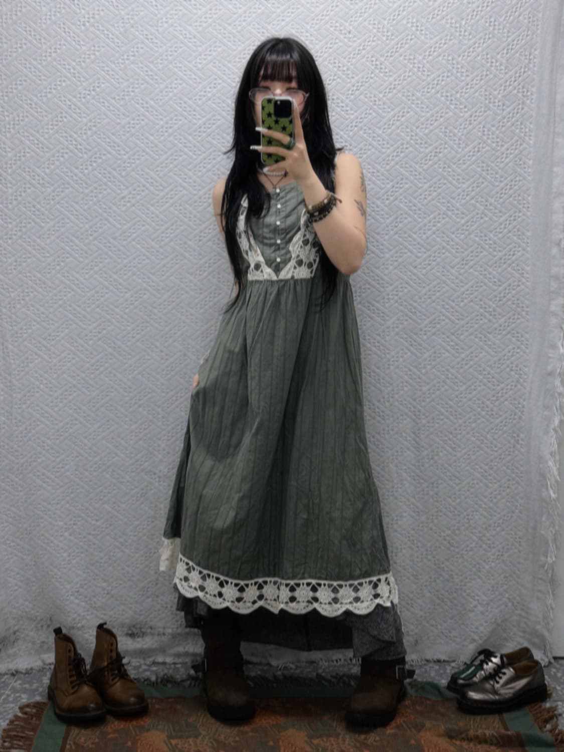 빈티지 러블리 모리걸 레이스 베이비돌 슬리브리스 롱원피스 K0113 상품이미지1