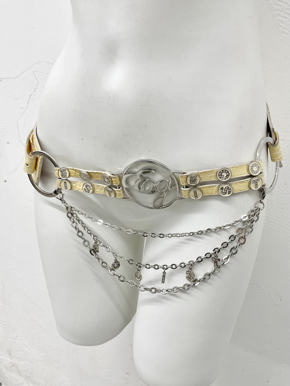 에고이스트 체인 로고 레이어드 버클 벨트*레어 상품이미지2