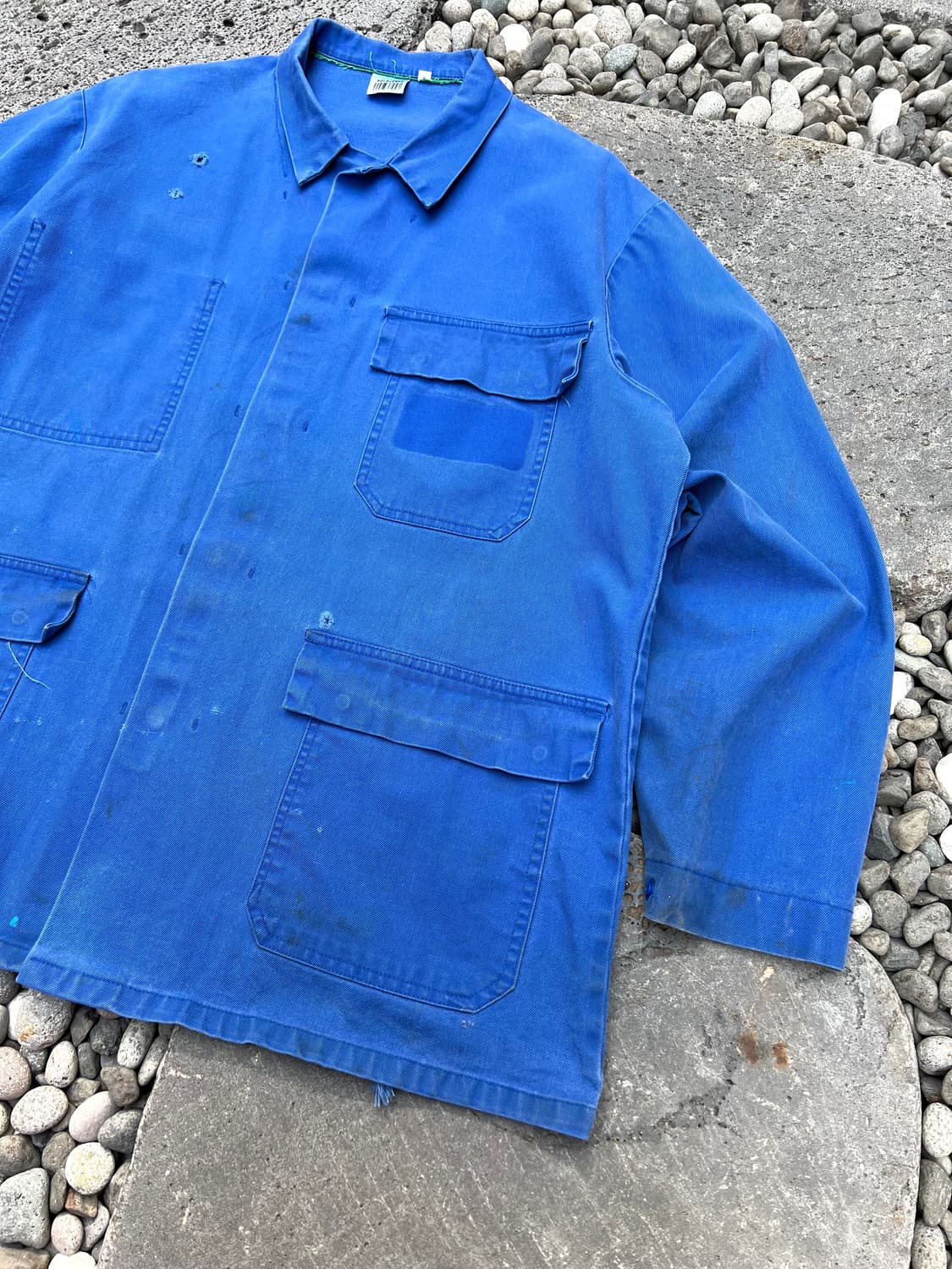 OLD VINTAGE HARD FADED WASHING 프렌치워크자켓 상품이미지5