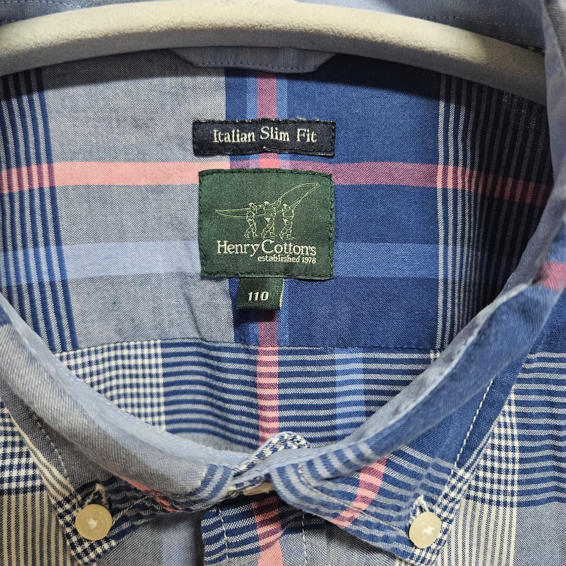 헨리코튼 빈티지 체크셔츠 110 상품이미지3