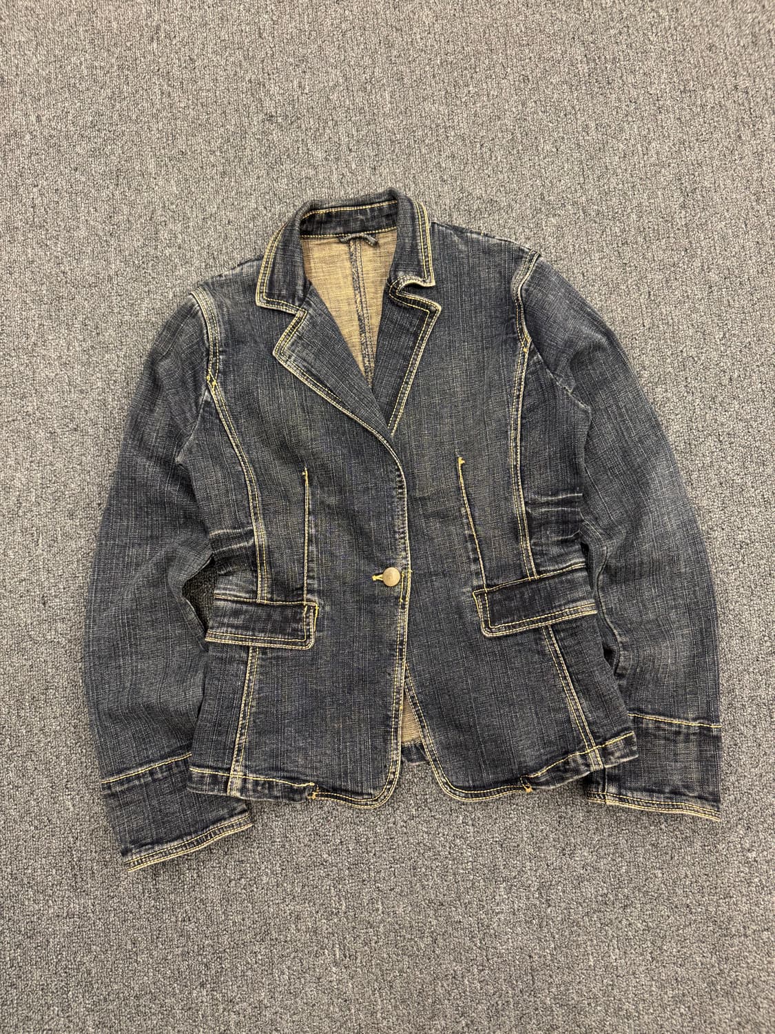 2)Japanese vintage 워싱 여성 데님 블레이저 자켓 상품이미지1