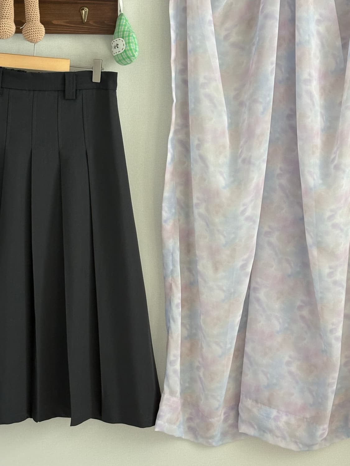 그레이 네이비 스커트 상품이미지2