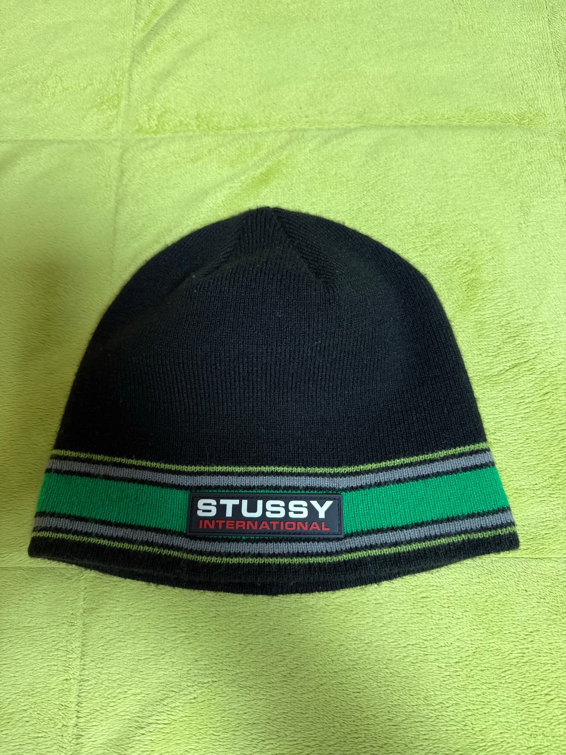 스투시 스트라이프 인터네셔널 비니 블랙 상품이미지1