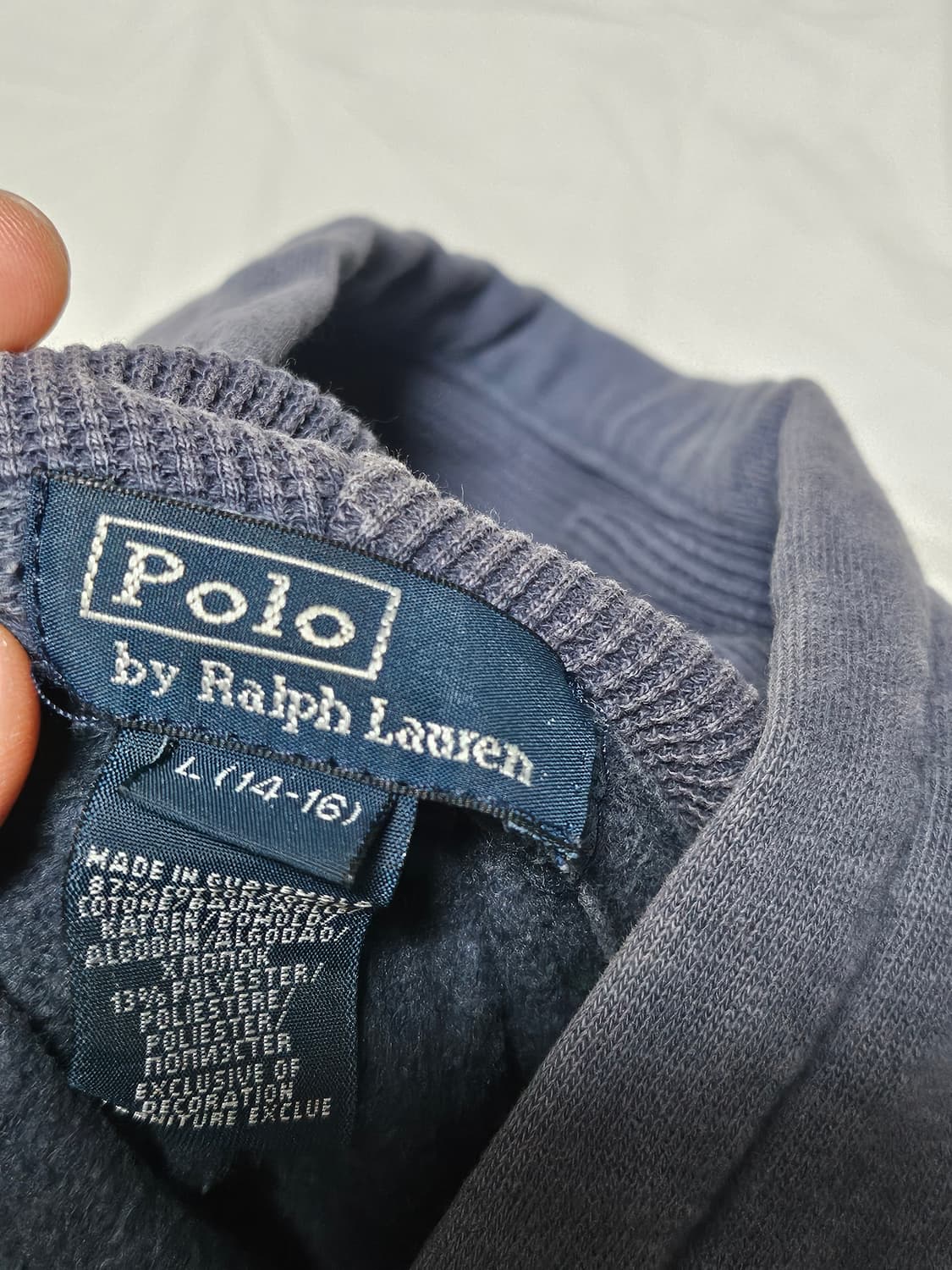 90s 폴로랄프로렌 빅포니 성조기 후드집업 L 상품이미지5