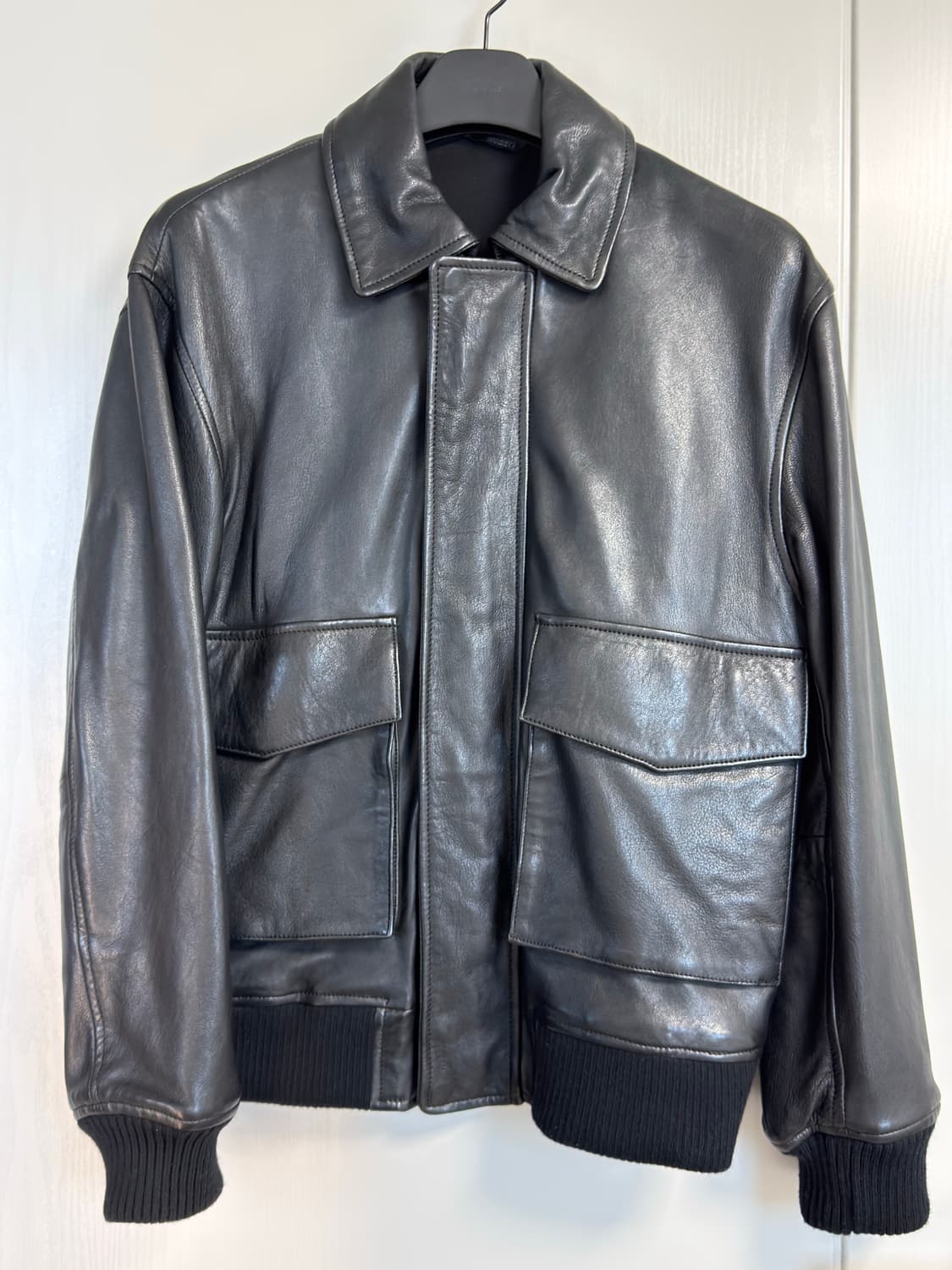 자라 레더 가죽 포켓 점퍼 a2 m사이즈 5388/205 상품이미지2