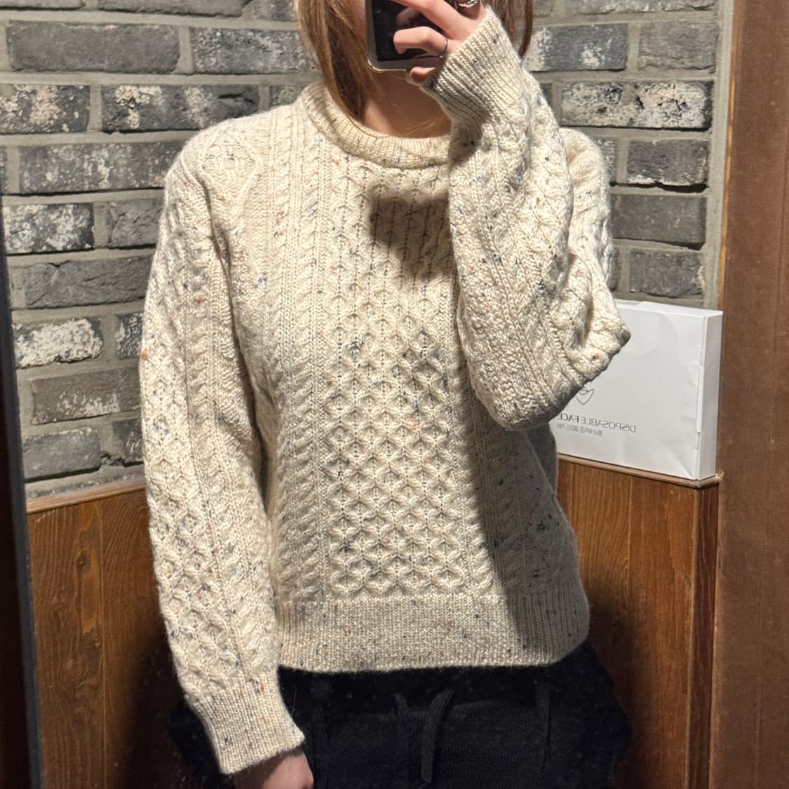 S) Aran Crafts 아란크래프트 피셔맨 울 니트 스웨터 상품이미지8