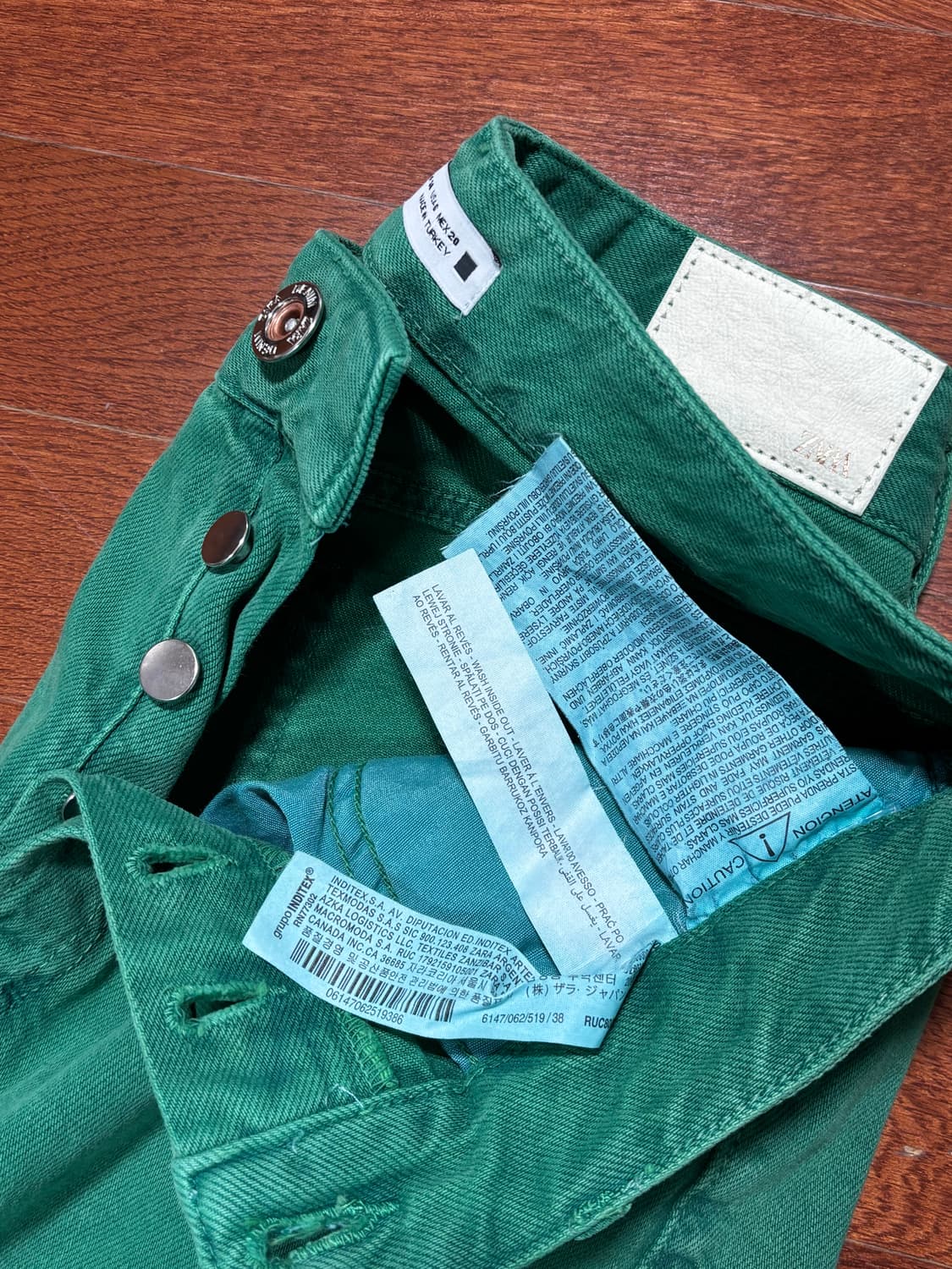 ZARA Green Denim pants 상품이미지1
