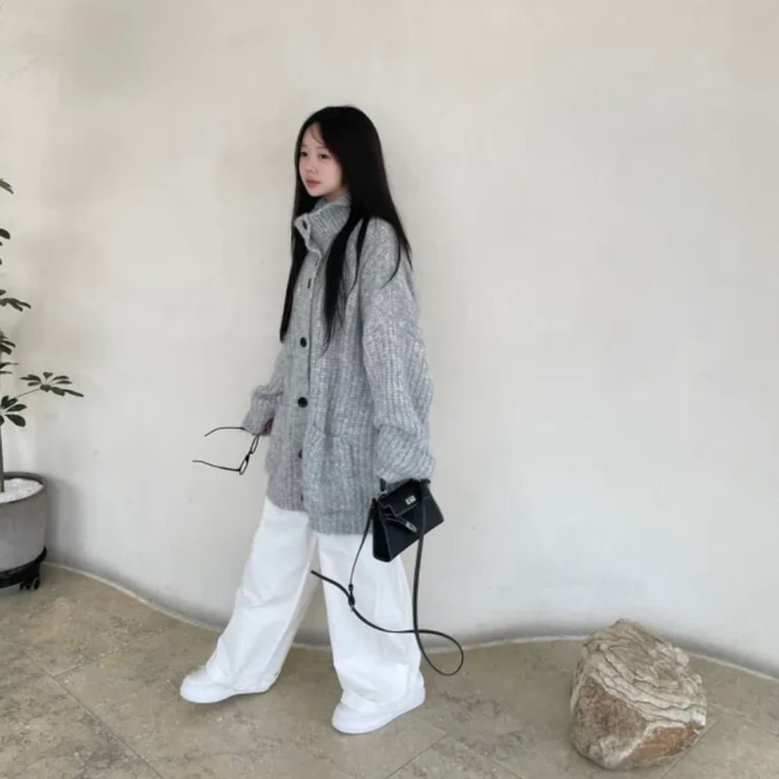 High neck cardigan 새상품 상품이미지4