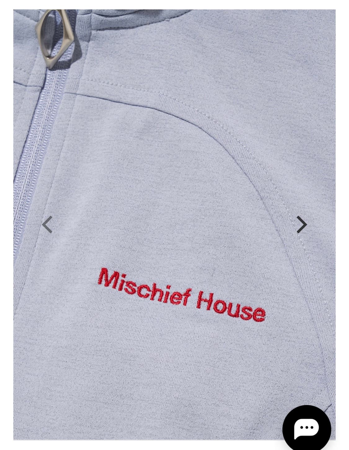 미스치프 모크넥 반팔 집업 블루 상품이미지4