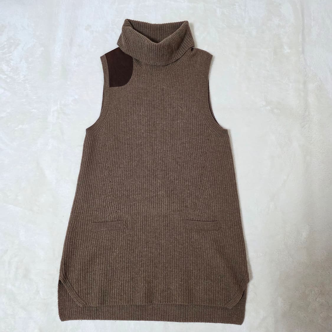 (90)여성 헤지스 빈티지 롱 니트 베스트  상품이미지1