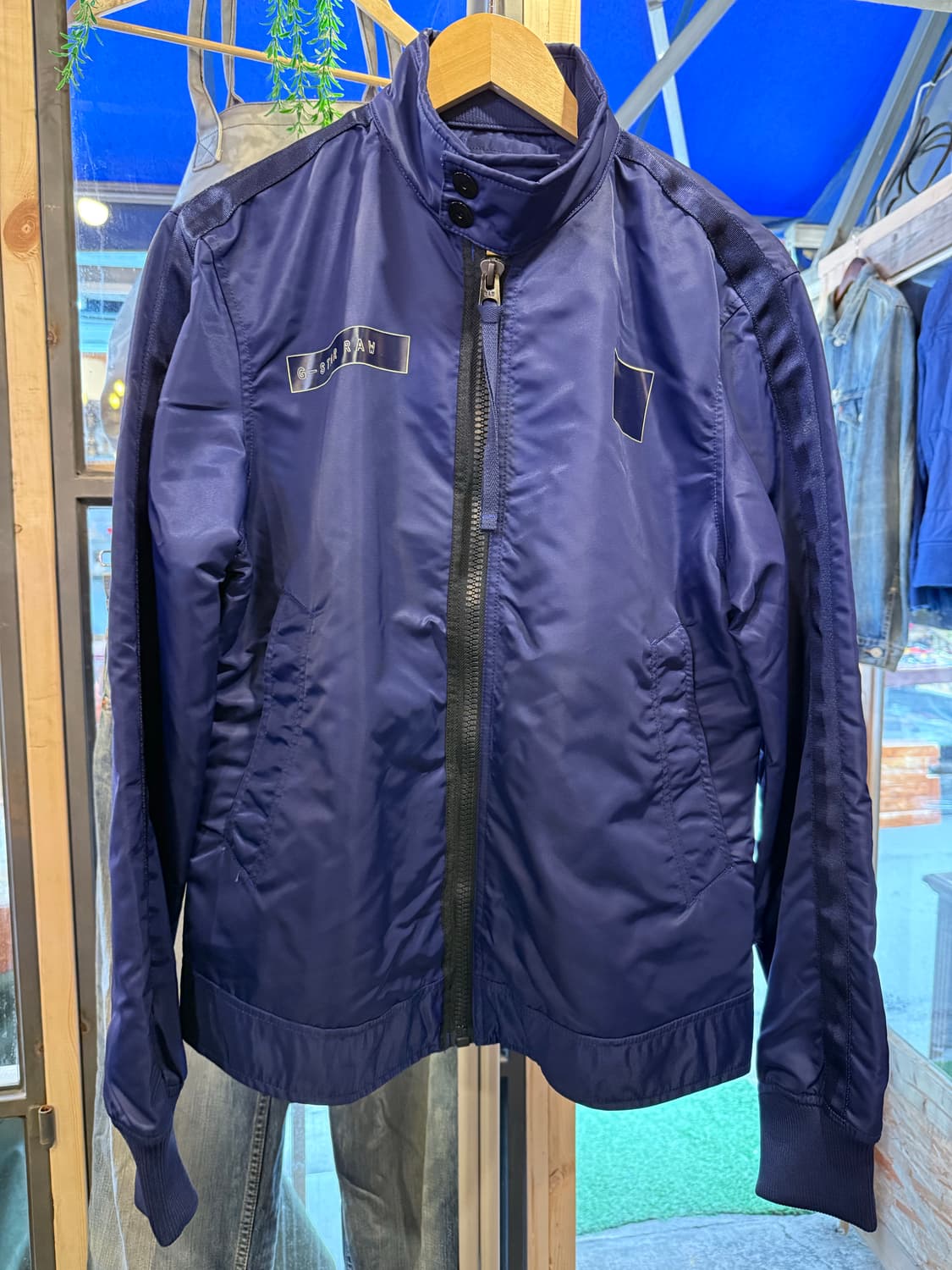 지스타 로우 네이비 해링턴 자켓 상품이미지1