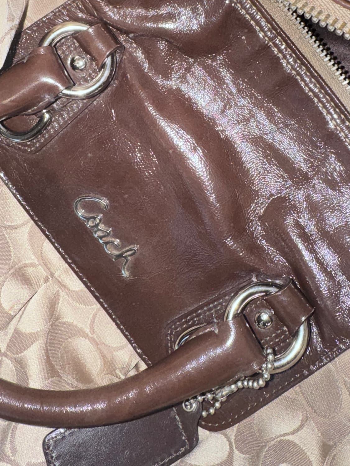 00s coach Y2K 코치 시그니처 숄더백 겸용 크로스백 빈티지 상품이미지3