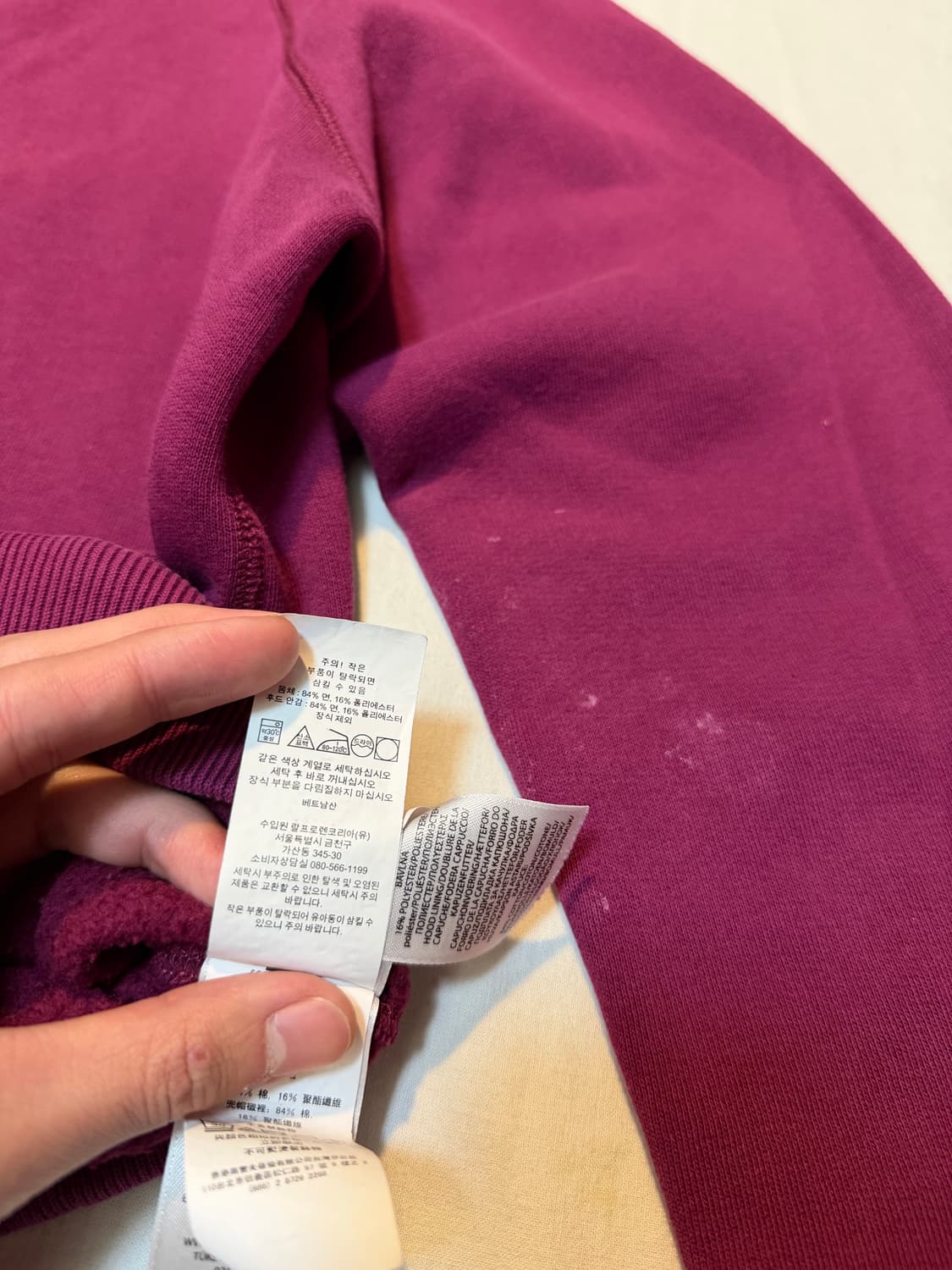 폴로 랄프로렌 빅포니 센터로고 후드티 버건디 와인 상품이미지5