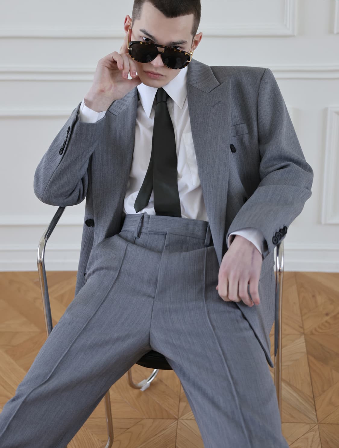 캐리오버 헤이든 더블 셋업 그레이 L, L 상품이미지6