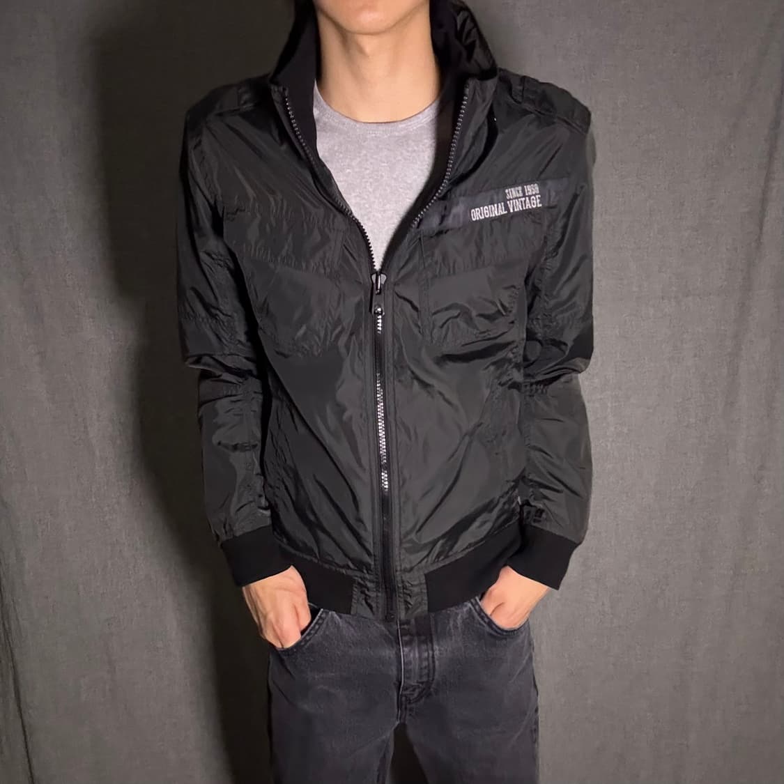 버커루 블랙 바람막이 점퍼 M 상품이미지1