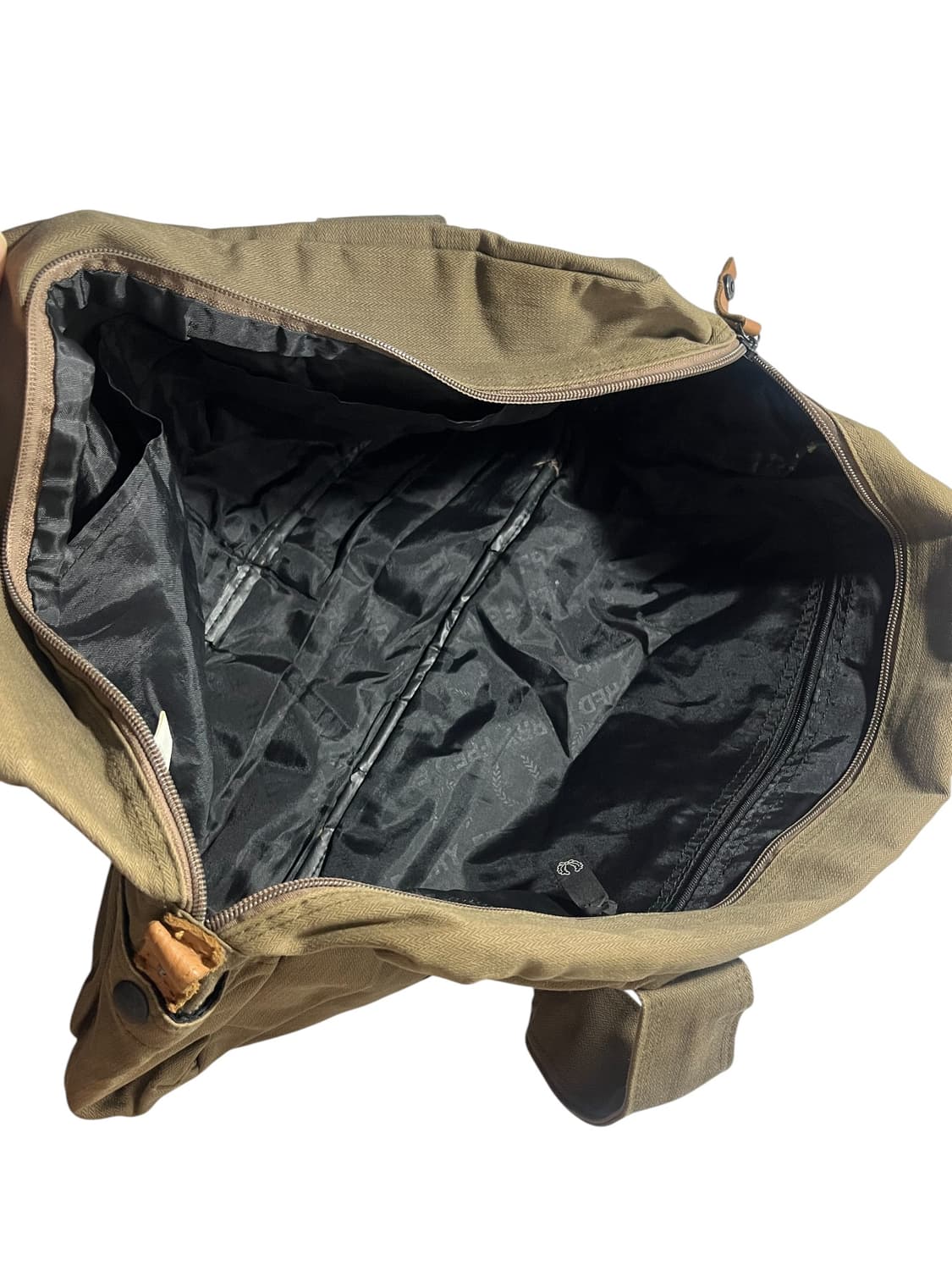 프레드페리 00s  카키 캔버스 더플백 상품이미지3