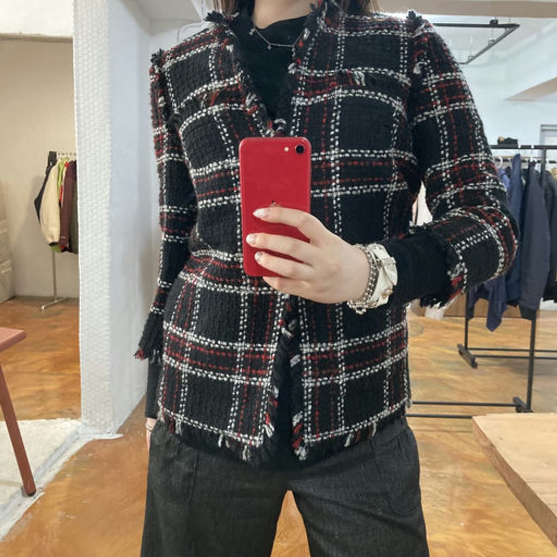 MSGM 컨템포러리 프린지 디테일 트위드 자켓 상품이미지5