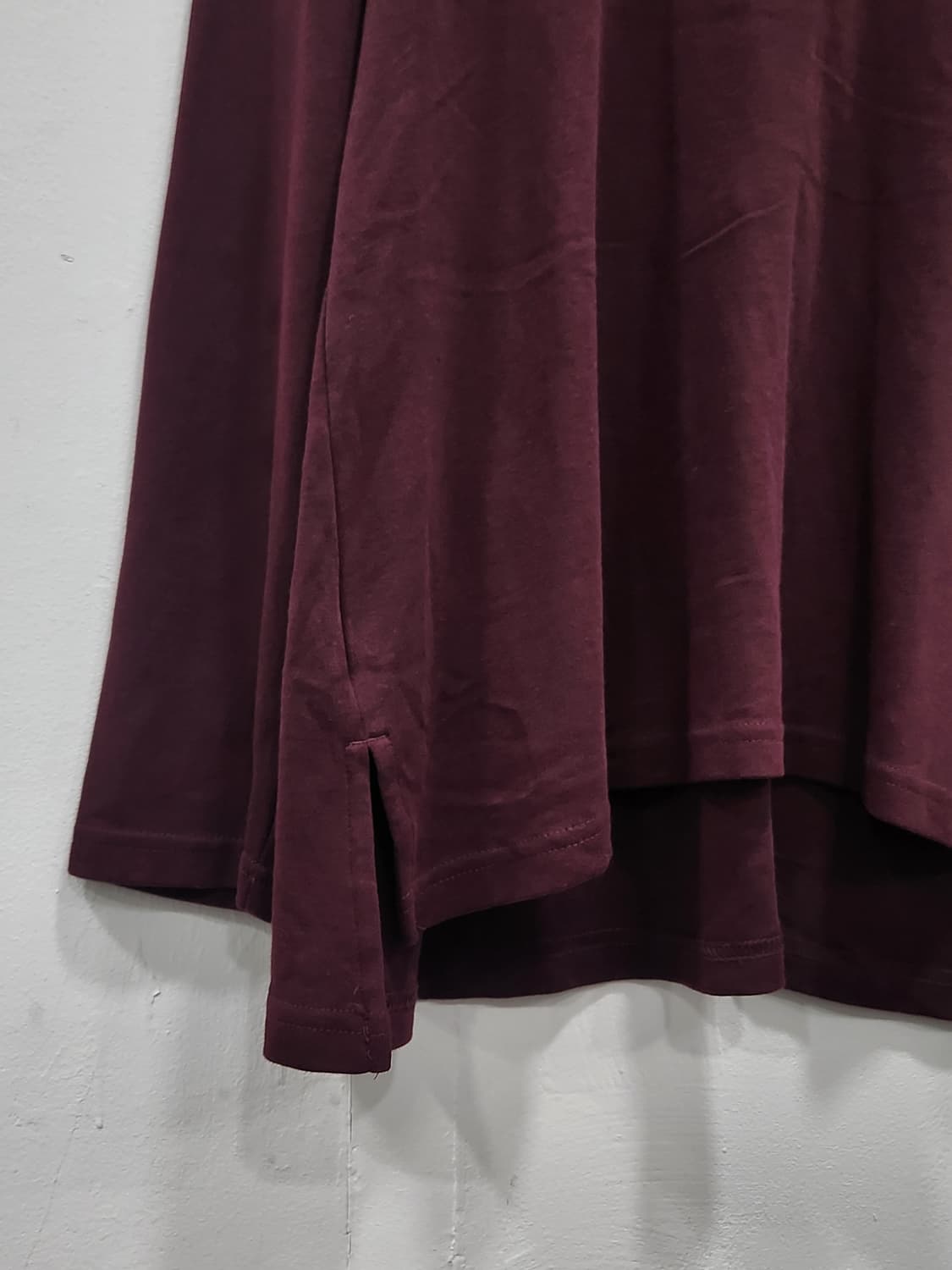 [77] 지오송지오 버건디 플레어 긴팔 티셔츠 여성 95 (77) 상품이미지3