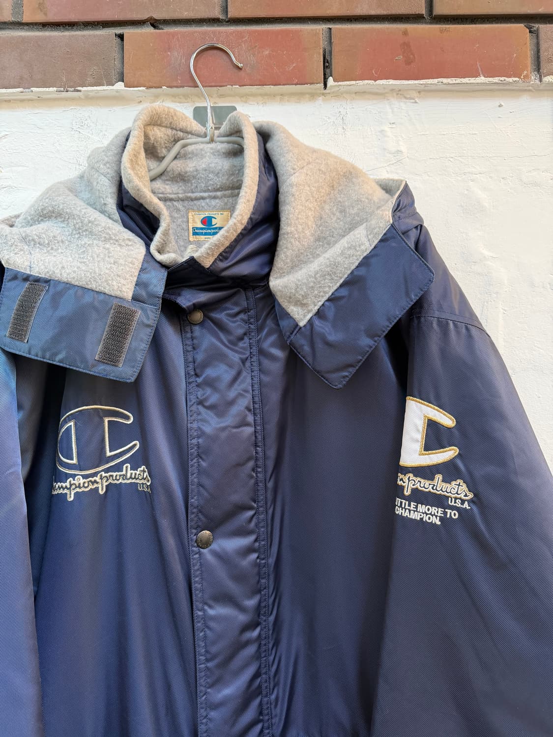 Champion 빅로고 코치 코트 돕바 네이비 L 상품이미지3