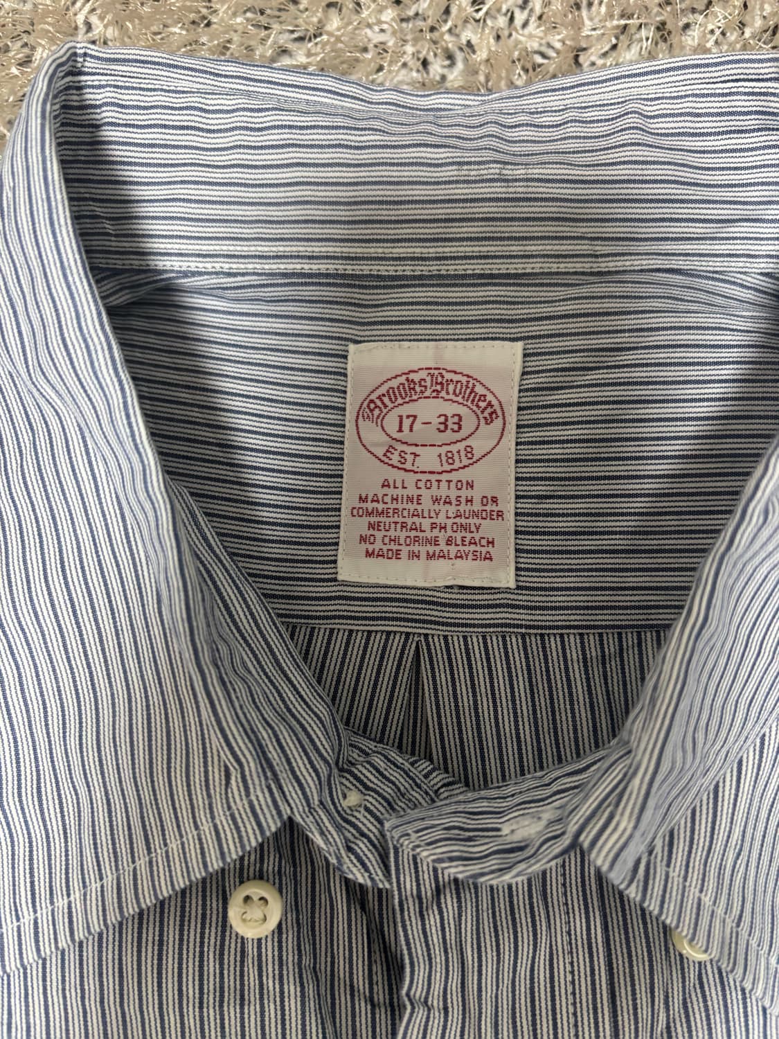 일본판 브룩스브라더스 스트라이프셔츠 사이즈 105-110 상품이미지3