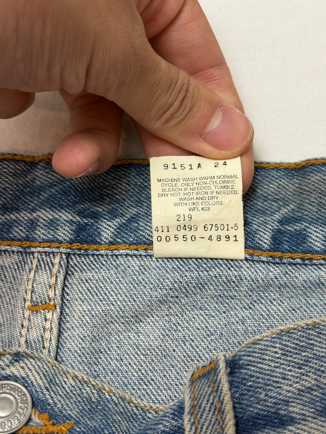 [36X34] 90s 리바이스 550 블랭크탭 와이드 배기진 상품이미지5