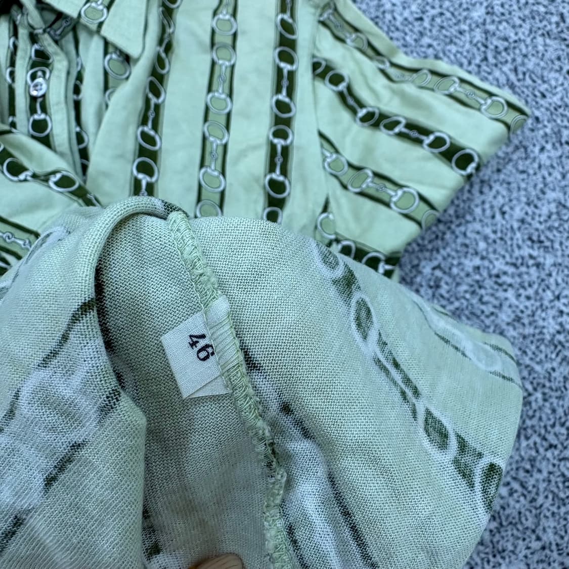 46 셀린느 90'S 체인패턴 반팔 셔츠 0415J 상품이미지5