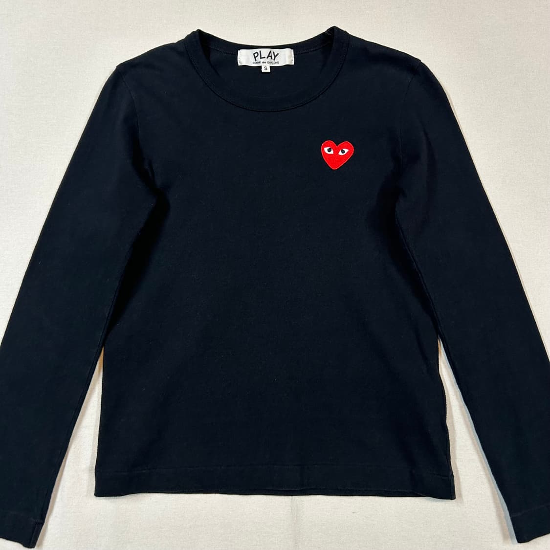 S) 꼼데가르송 플레이 하트 롱슬리브 긴팔 티셔츠 정품 상품이미지2