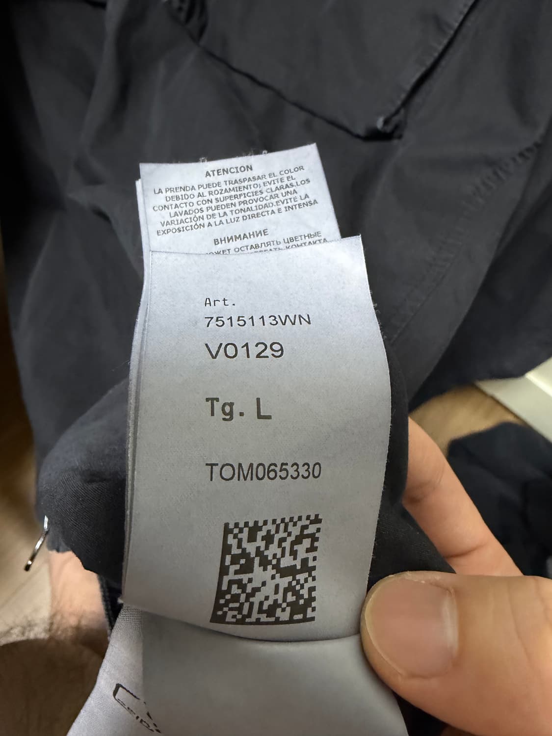 스톤아일랜드 올드이펙트 오버셔츠 블랙 L 상품이미지7