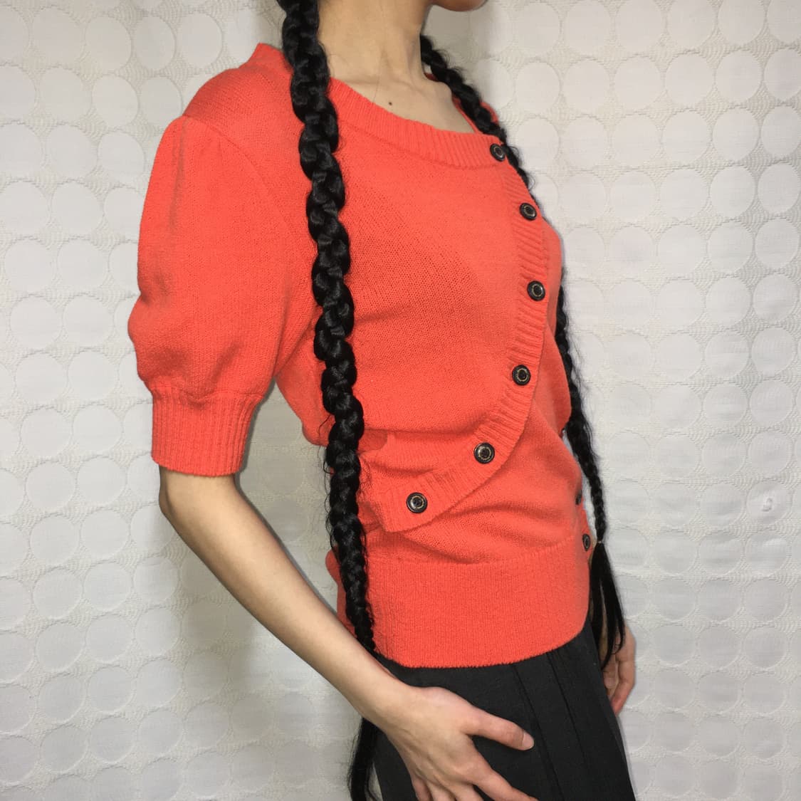 비비안 웨스트우드 레드 니트 반팔 상품이미지2