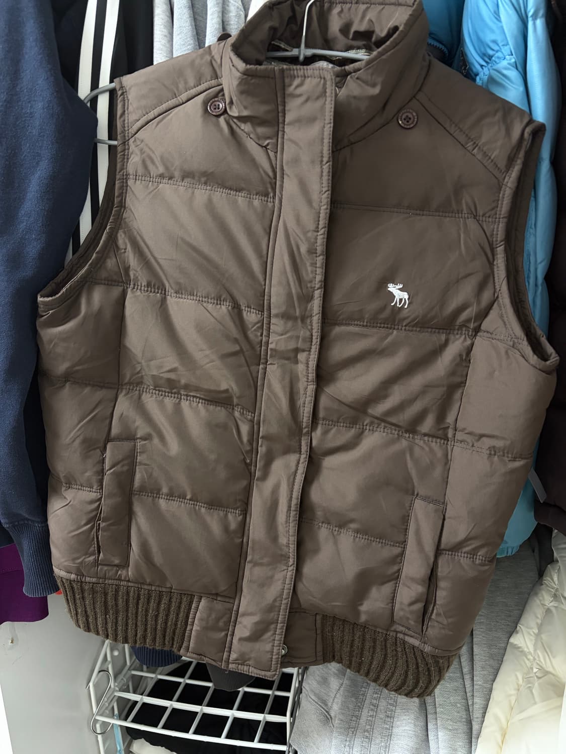 아베크롬비 패딩조끼 브라운 m 상품이미지1