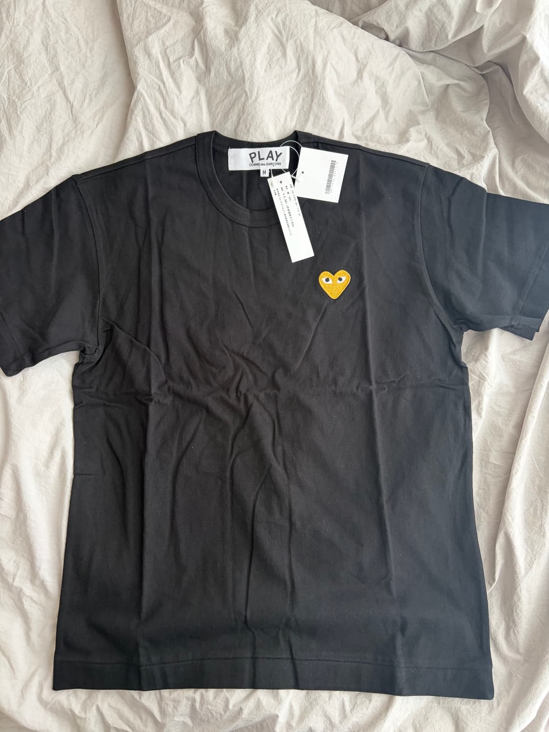 꼼데가르송 / 골드하트와펜 블랙 티셔츠 / m 상품이미지1