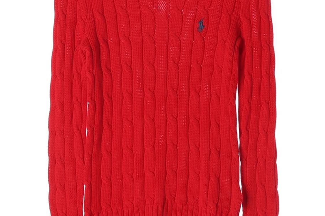 폴로 랄프로렌 레드 피마코튼 케이블 니트 XS 상품이미지4