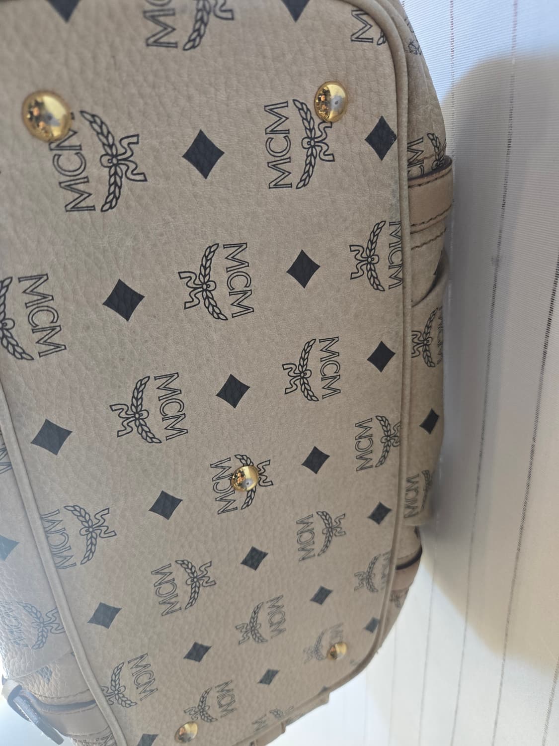 MCM 비세토스 보스턴백 베이지 상품이미지6