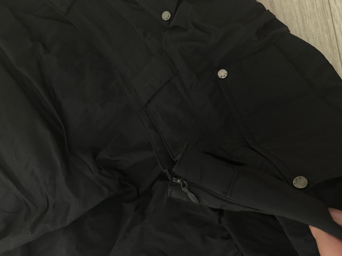 트리밍버드 나일론 셔링 셋업 스커트 블랙 상품이미지7