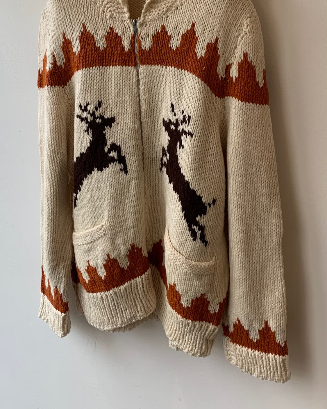 70~80’s reindeer cowichan XXL 상품이미지3