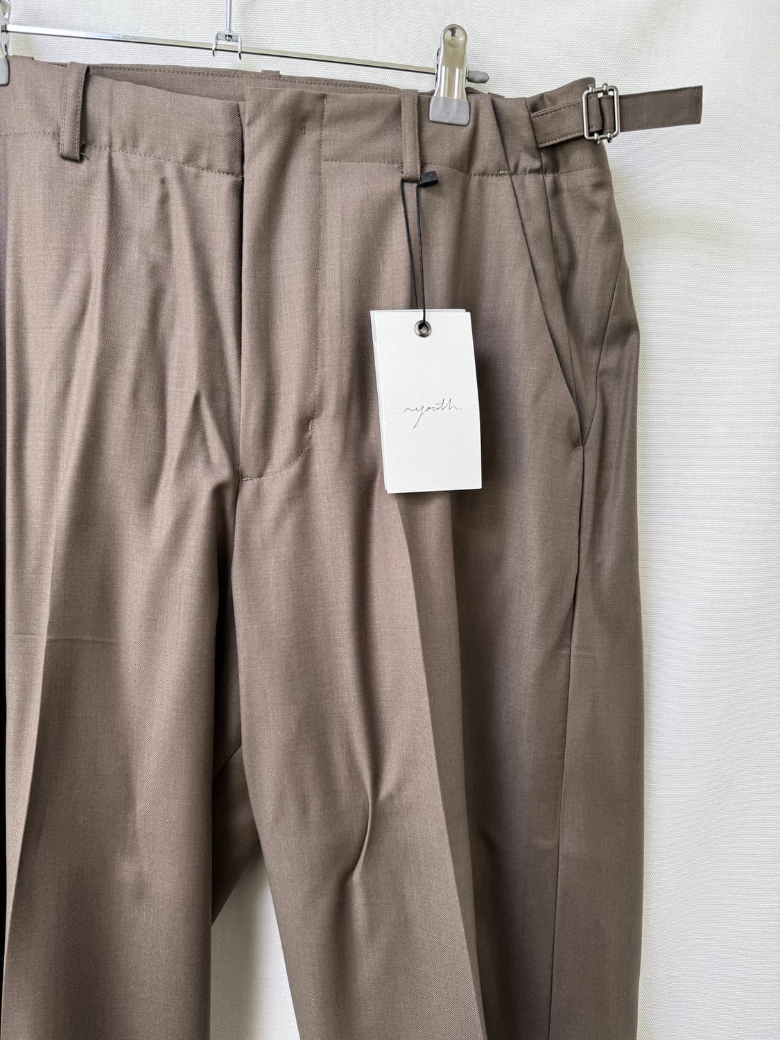 YOUTH 유스 와이드 슬랙스 브라운 팬츠 L 상품이미지3