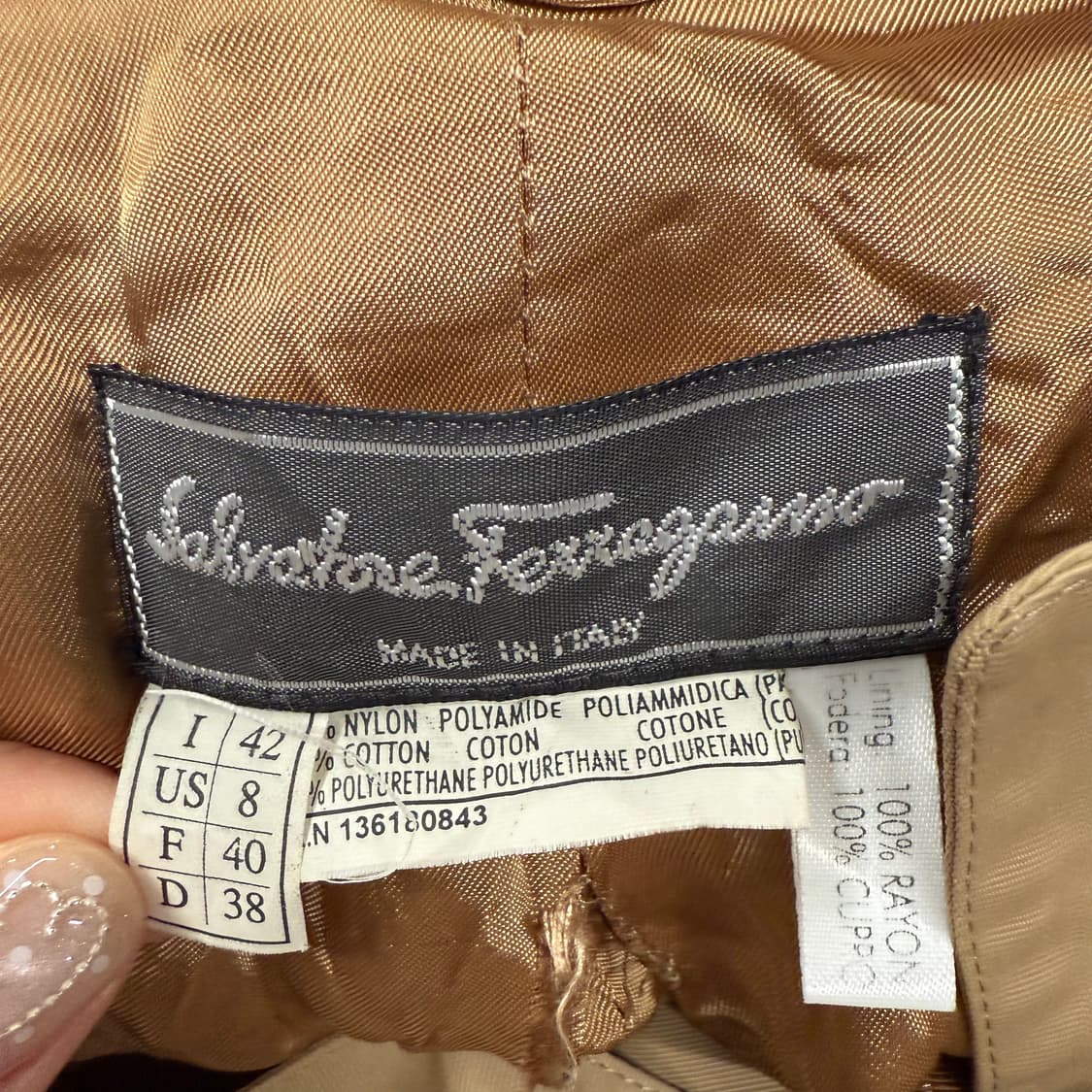 [정품] 페레가모 베이지색 트렌치 코트 b19 상품이미지5