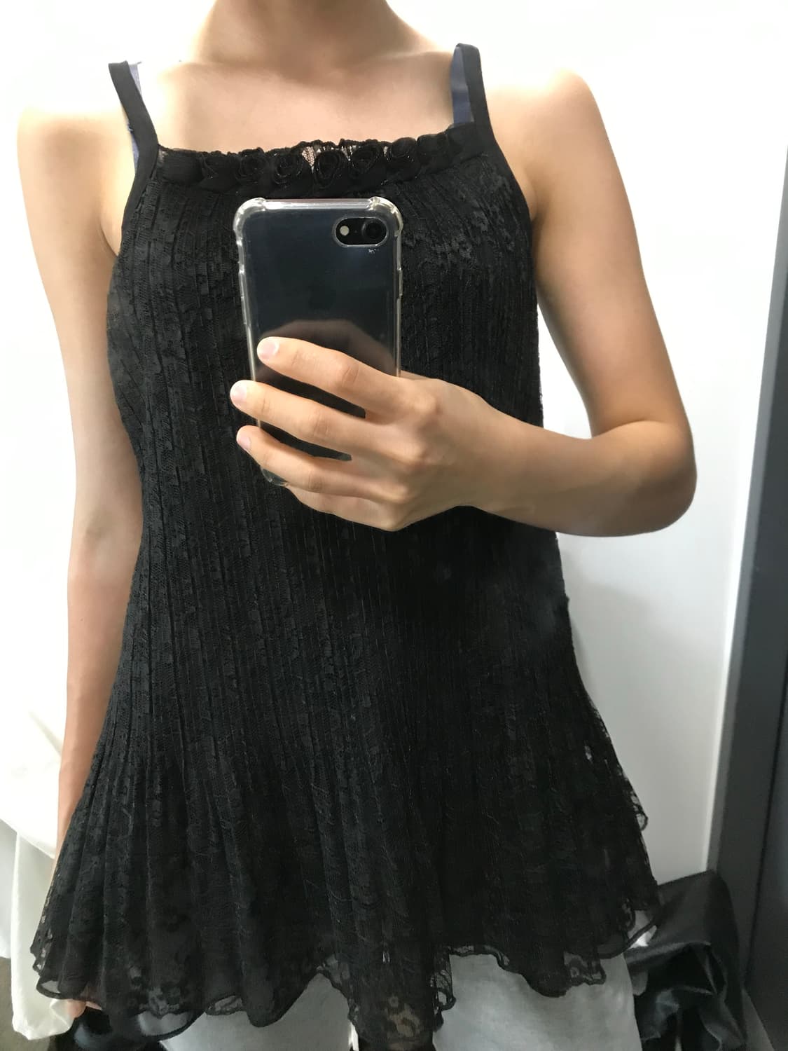 빈티지 코사지패치 레이어드 나시 상품이미지3